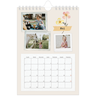 Calendrier photo A5 — Scrapbook vintage [couverture]