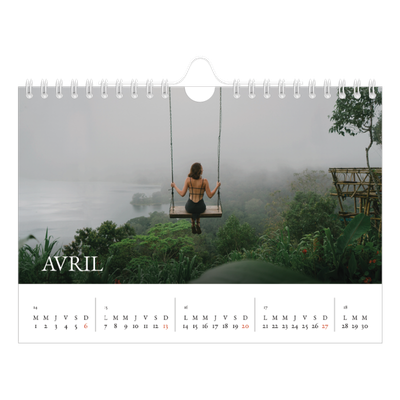 Calendrier photo A5 — Superposition classique [Avril]