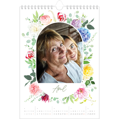 Calendrier photo A4 (20 x 30 cm) — Fleurs traditionelles [Avril]