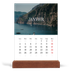 Calendrier de bureau support bois - portrait  — Évasion sans fin [Janvier]
