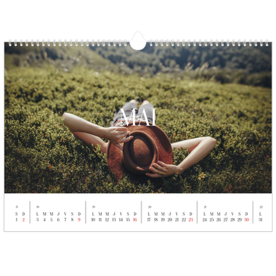Calendrier photo A3 — Évasion sans fin [Mai]