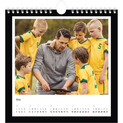 Calendriers annuels carré — Cadre noir [couverture]