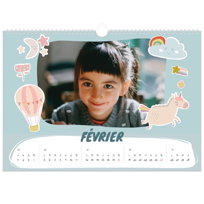 Calendrier photo A3 — Licorne magique [Février]