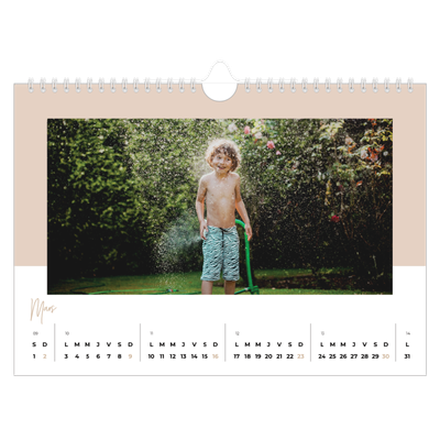 Calendrier photo A4 — Palette naturelle [Mars]