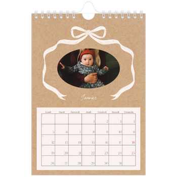 Calendrier photo A5 — Kraft et nœud