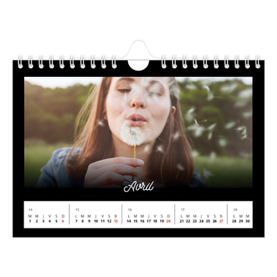 Calendrier photo A5 — Diapositive [Avril]