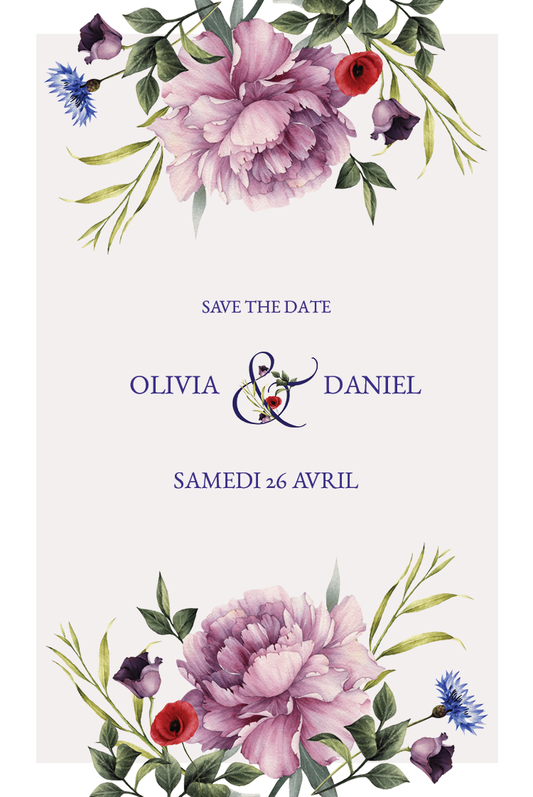 Save the date — Bouquet de fleurs