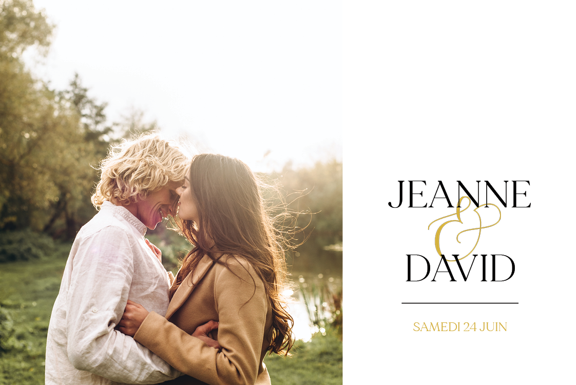 Cartons d'invitation — Emblème de l'amour