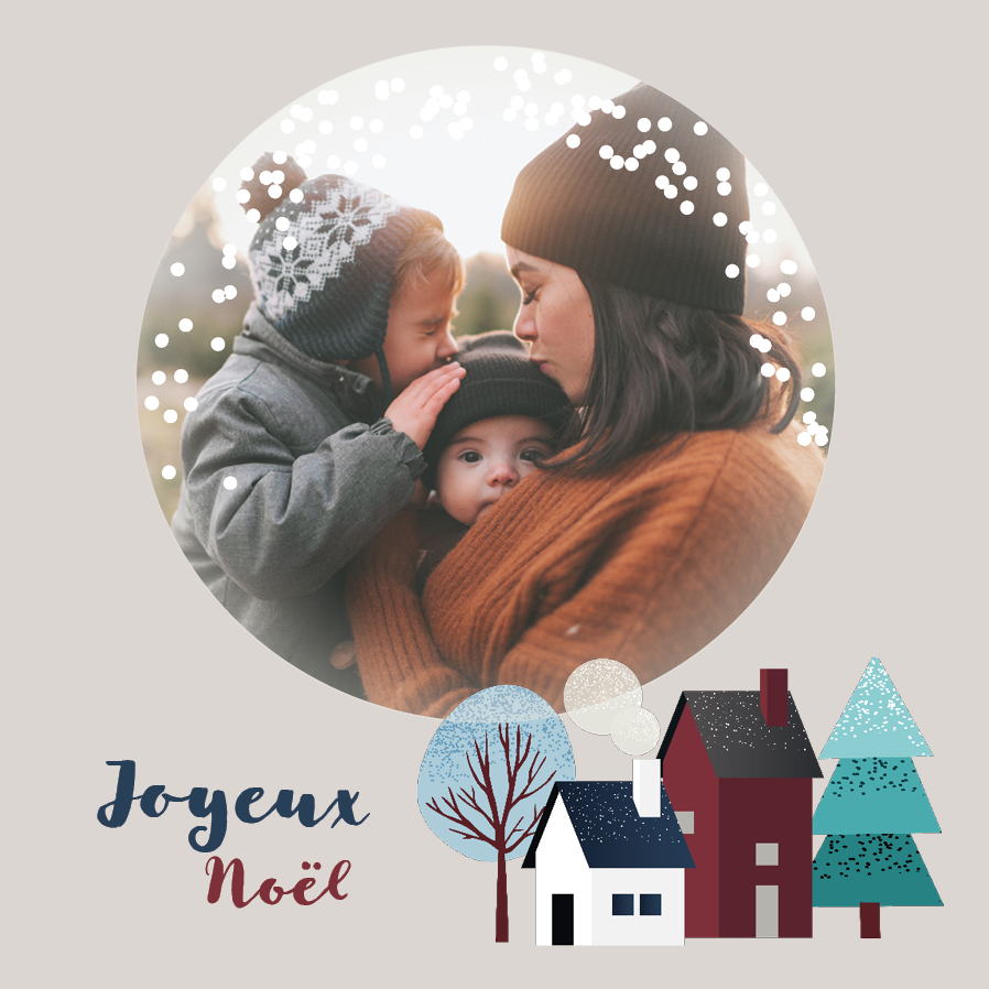 Faire-part & Cartes — Maisonnettes enneigées