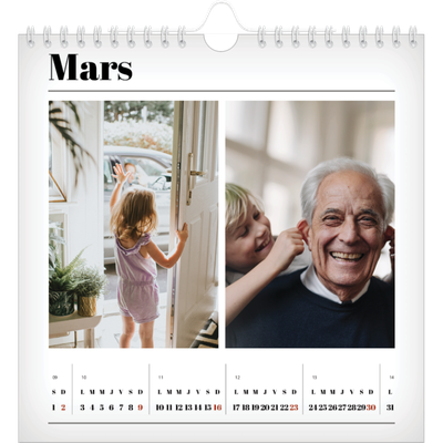 Calendriers annuels carré — Une de magazine [Mars]