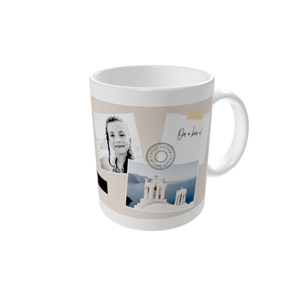 Mug personnalisé — Scrapbooking naturel