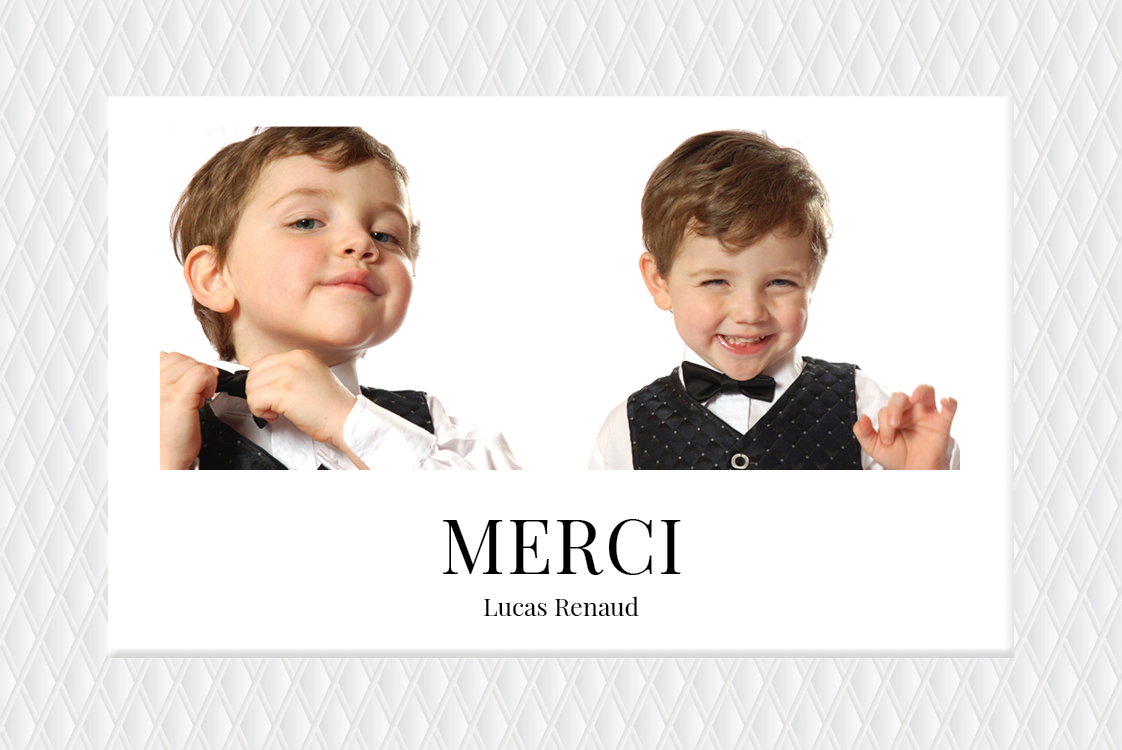 Carte de remerciement — Papié gaufré