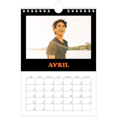 Calendrier photo A5 — Fun Typo [Avril]