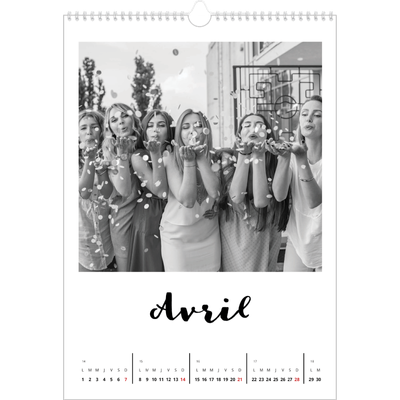 A3 Calendrier annuel — Fait Main [Avril]