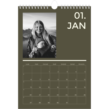 Calendrier photo A4 — Contemporain audacieux