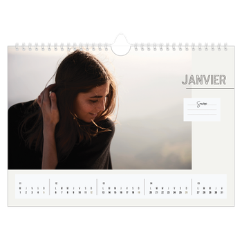 Calendrier photo A4 — Mémento