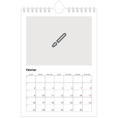 Calendrier photo A5 — Créez votre produit [Février]