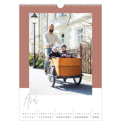 A3 Calendrier annuel — Palette naturelle [Avril]