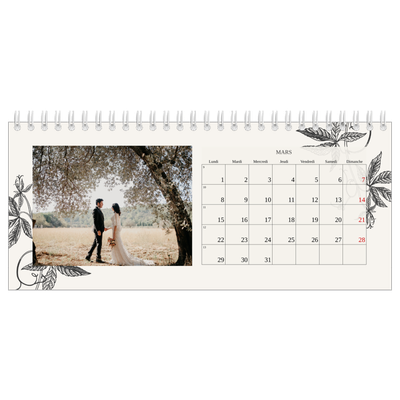 Calendrier de bureau — Encre & lierre [Mars]