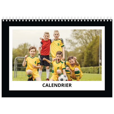 Calendrier photo A4 double (30 x 40 cm) — Cadre noir [couverture]