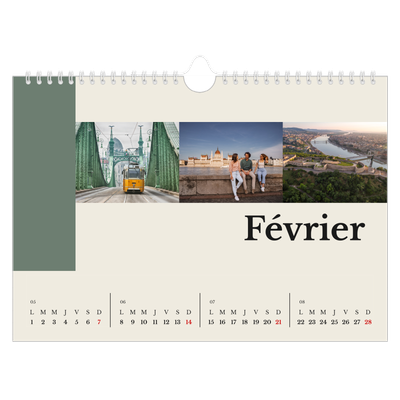 Calendrier photo A4 — Vues du monde [Février]