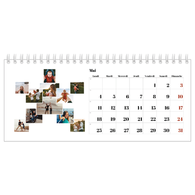 Calendrier de bureau — Formes et collage [couverture]