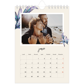 Calendrier photo A5 — Fleurs entremélées