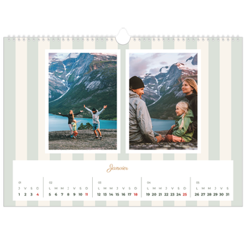 Calendrier photo A3 — Lettrages et rayures