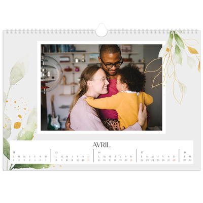 Calendrier photo A3 — Éclaboussure florale [Avril]