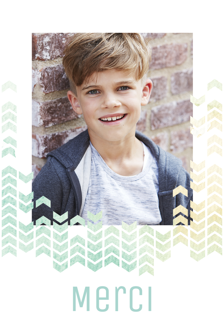 Carte de remerciement — Pluie géométrique