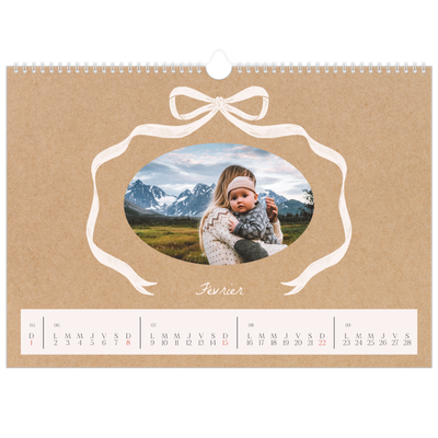 Calendrier photo A3 — Kraft et nœud [Février]