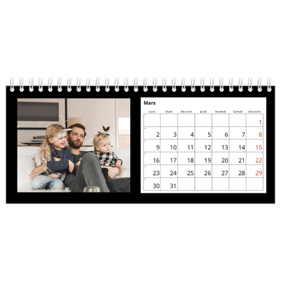 Calendrier de bureau — Bodures noires [Mars]