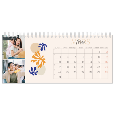 Calendrier de bureau — Coraux minimalistes [Mars]