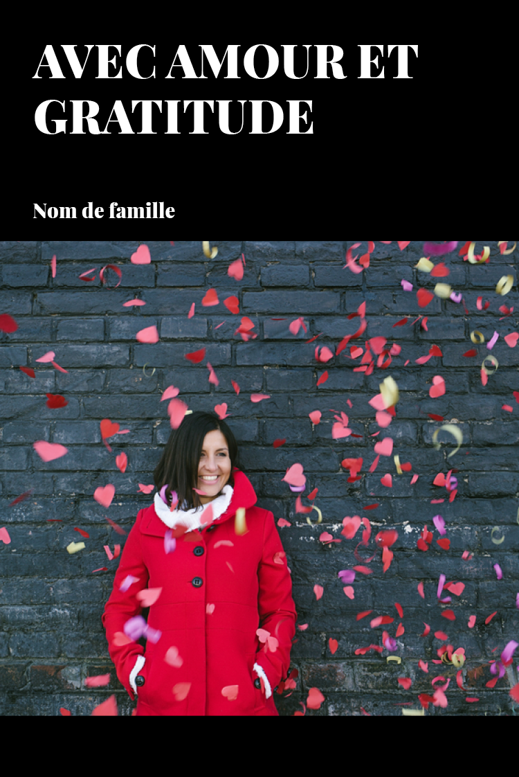 Carte de remerciement — Fond noir