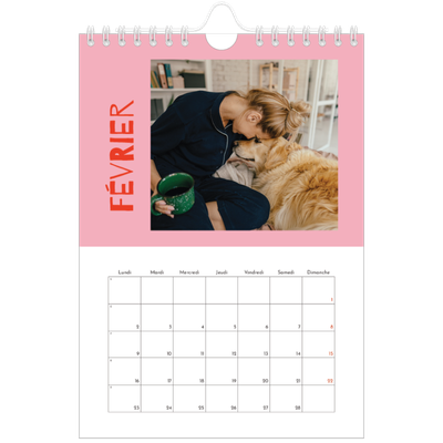 Calendrier photo A5 — Tout en couleurs [Février]