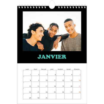 Calendrier photo A4 — Fun Typo