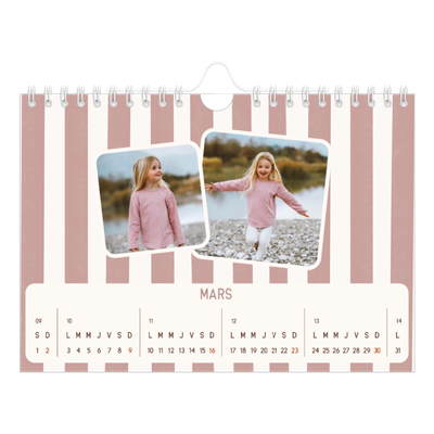 Calendrier photo A5 — Motifs rétros [Mars]