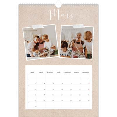 Calendrier photo A4 (20 x 30 cm) — Calendrier-album [Mars]