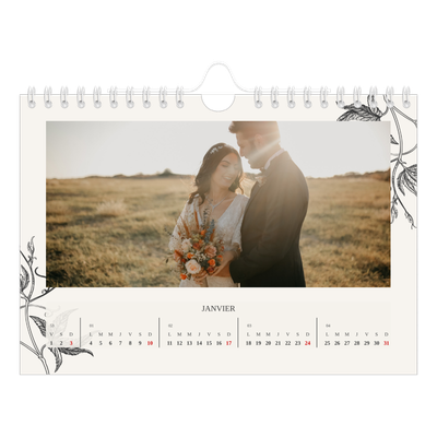 Calendrier photo A5 — Encre & lierre [Janvier]