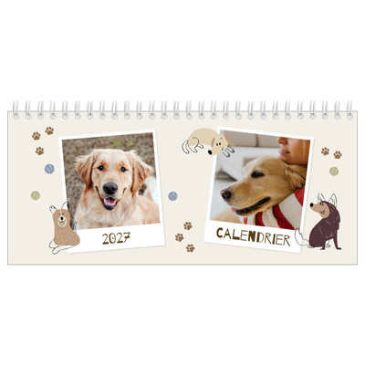 Calendrier de bureau — Chiot joueur [couverture]
