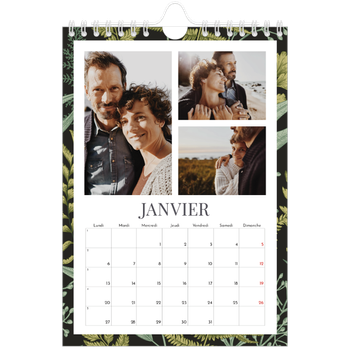 Calendrier photo A5 — Papier peint floral
