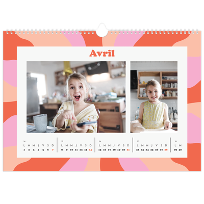 Calendrier photo A3 — Jeu de motifs [Avril]