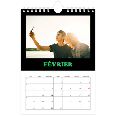 Calendrier photo A5 — Fun Typo [Février]