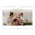 Calendrier photo A4 — Large texte Doré [Janvier]