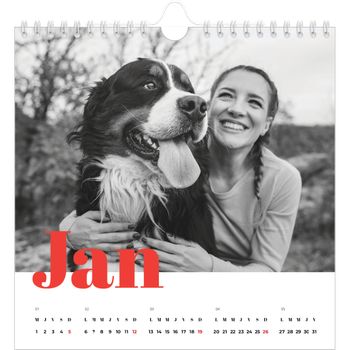 Calendrier photo carré — Une année audacieuse