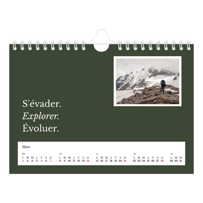 Calendrier photo A5 — Terre éditoriale [Mars]
