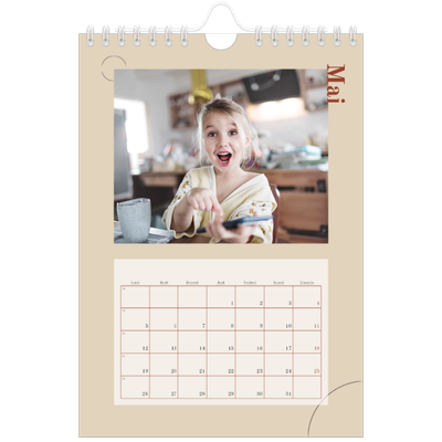 Calendrier photo A5 — Texte asymétrique [couverture]