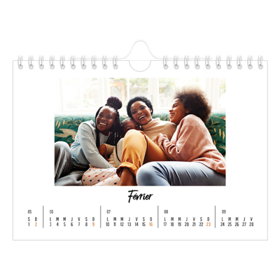 Calendrier photo A5 — Journal Intime [Février]