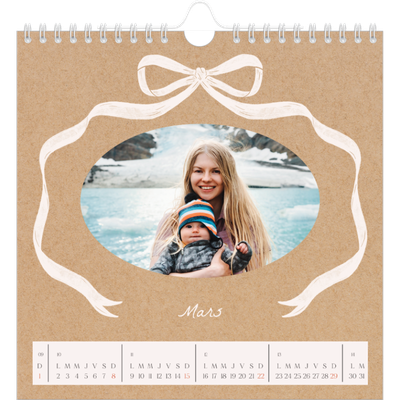 Calendriers annuels carré — Kraft et nœud [Mars]