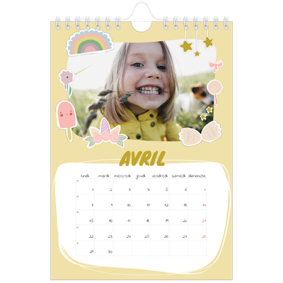Calendrier photo A5 — Licorne magique [Avril]
